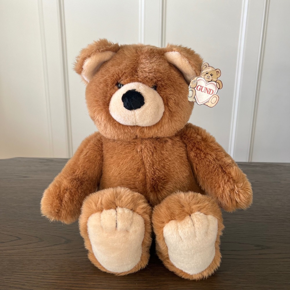 Rare‎ Gund BearHeart 1991 Brown Teddy Bear Plush Stuffed Animal 13 Inch 1546 NWT